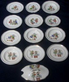 PIEZAS VAJILLA MINIATURA PORCELANA